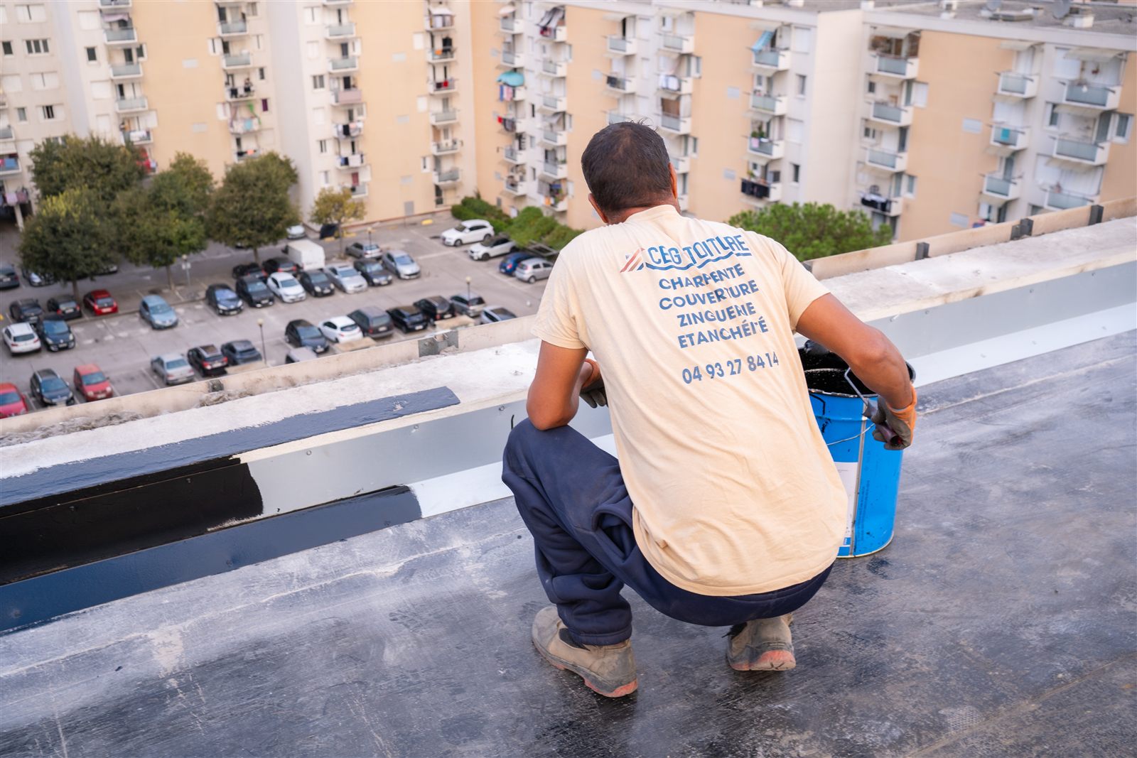 Chantier d'étanchéité de toiture-terrasse réalisé par CEG TOITURE (photo 2)