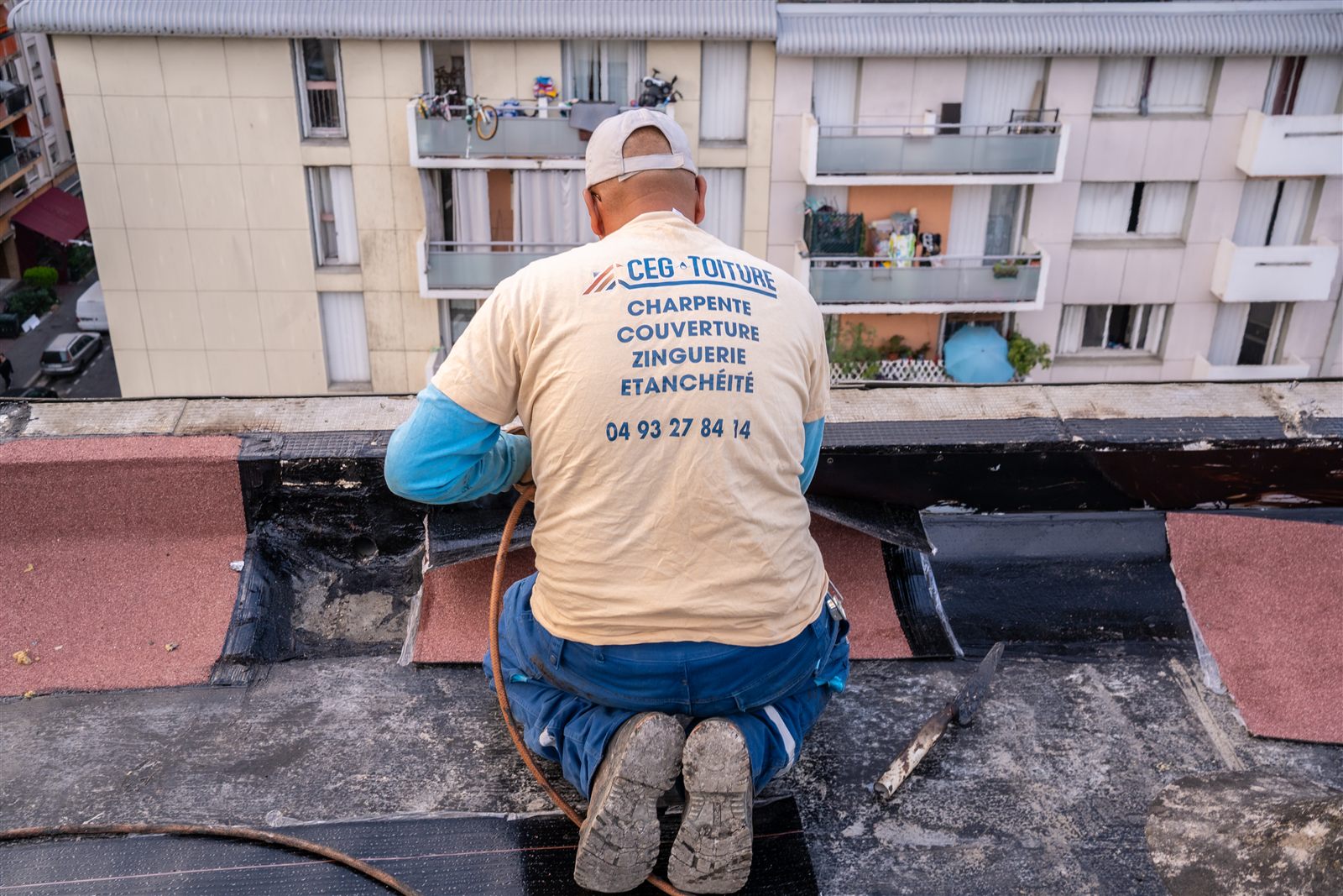 Chantier d'étanchéité de toiture-terrasse réalisé par CEG TOITURE (photo 7)